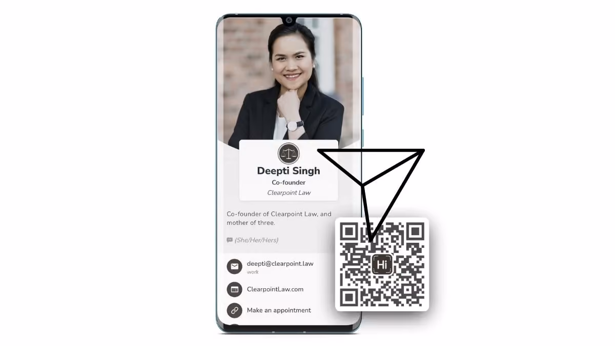 can you share a digital business card without wifi?