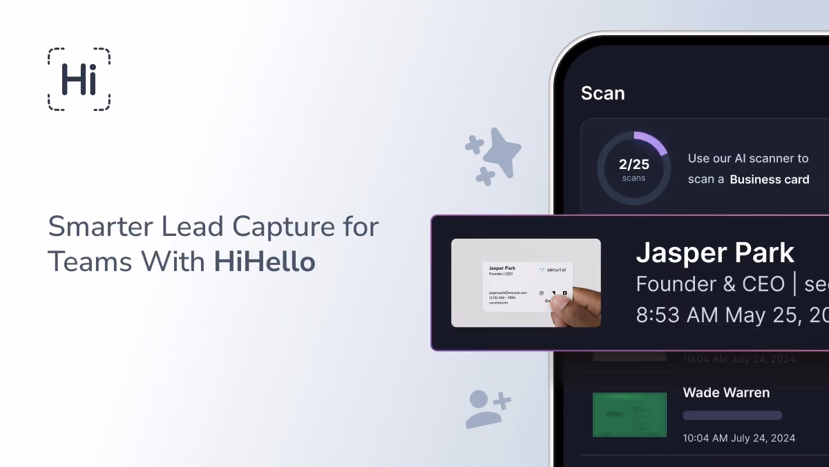 HiHello helps teams capture leads with customizable lead capture tools built for business.