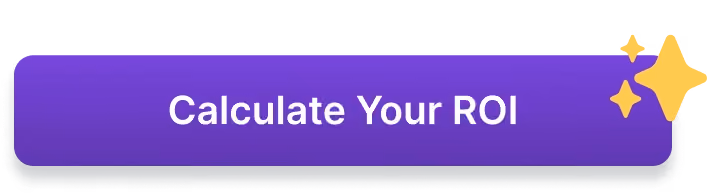 roi-button Purple button with sparkles prompting users to calculate their ROI on professional presence with HiHello.