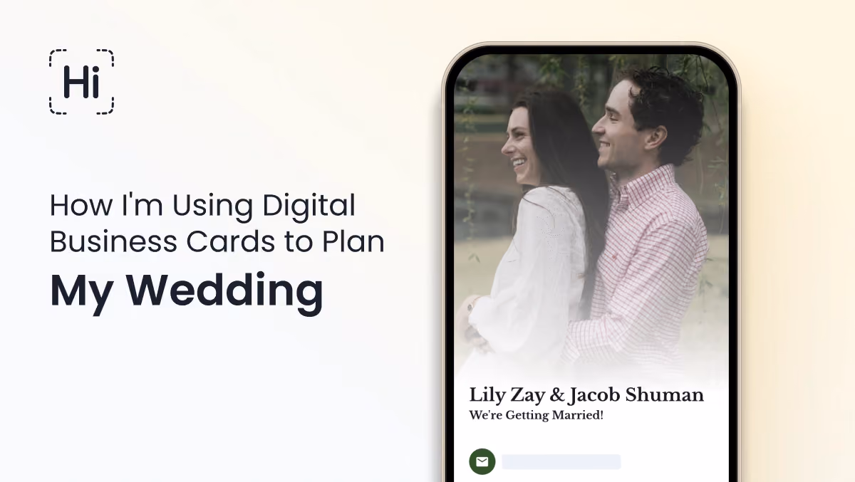 Wedding planning made easier with digital business cards.