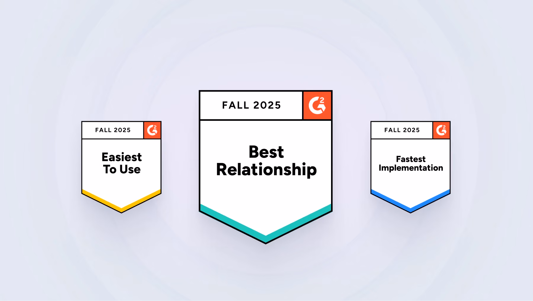 G2 badges recognizing HiHello for Best Relationship, Fastest Implementation, and Best Estimated ROI.
