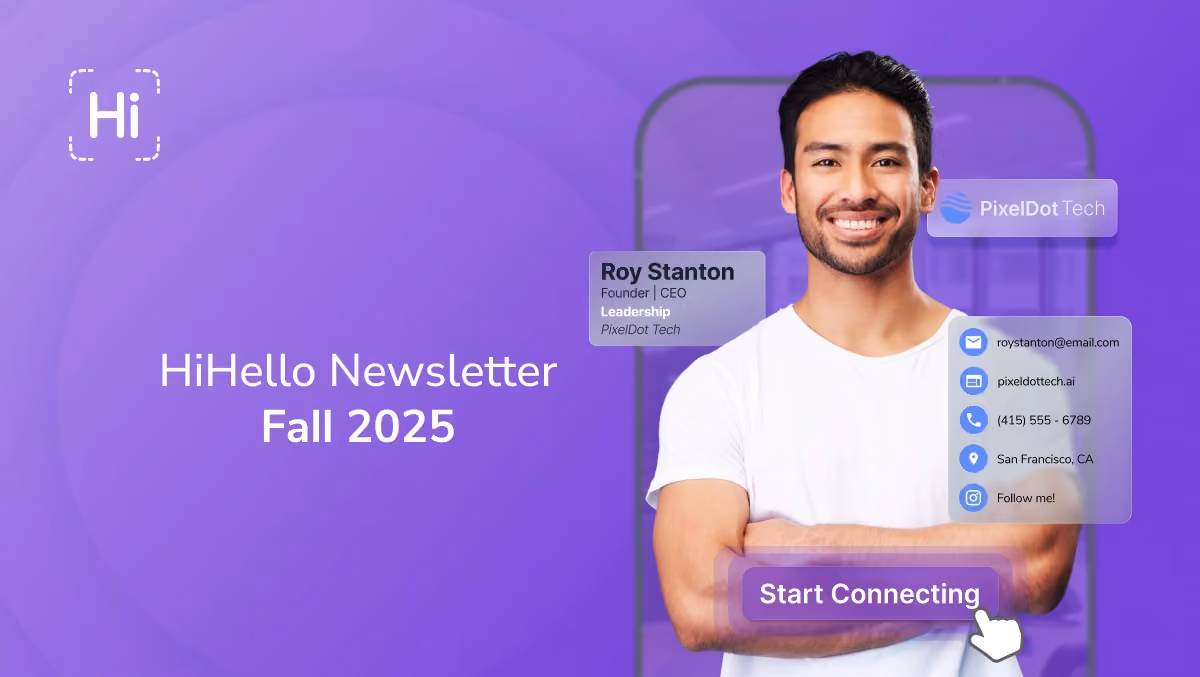 the HiHello Q4 October Fall 2025 Newsletter