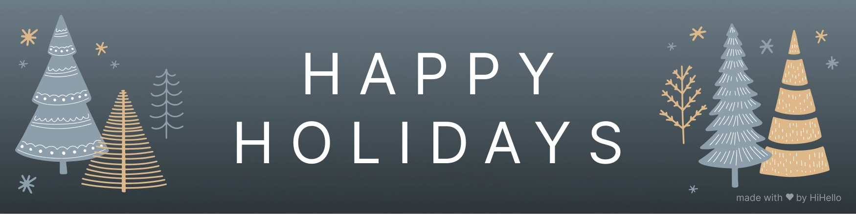 Modern illustrated holiday trees with neutral holiday palette.