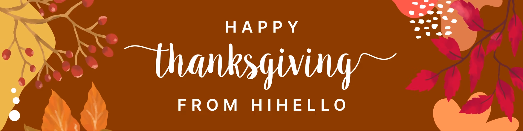 Company branded thanksgiving email signature banner