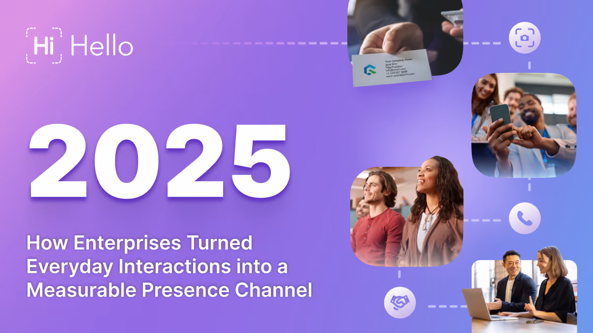 HiHello 2025 Recap: How enterprises transformed everyday interactions into a measurable presence channel.