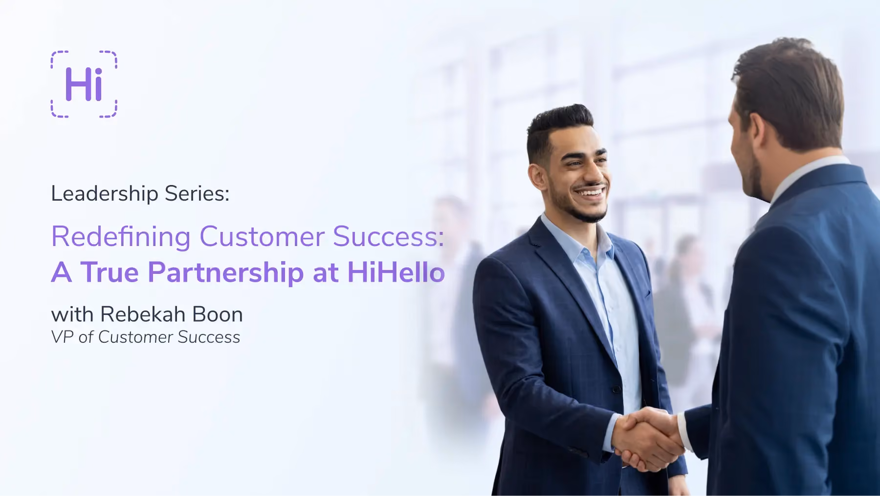 HiHello Head of Customer Success discussing program strategy with a customer