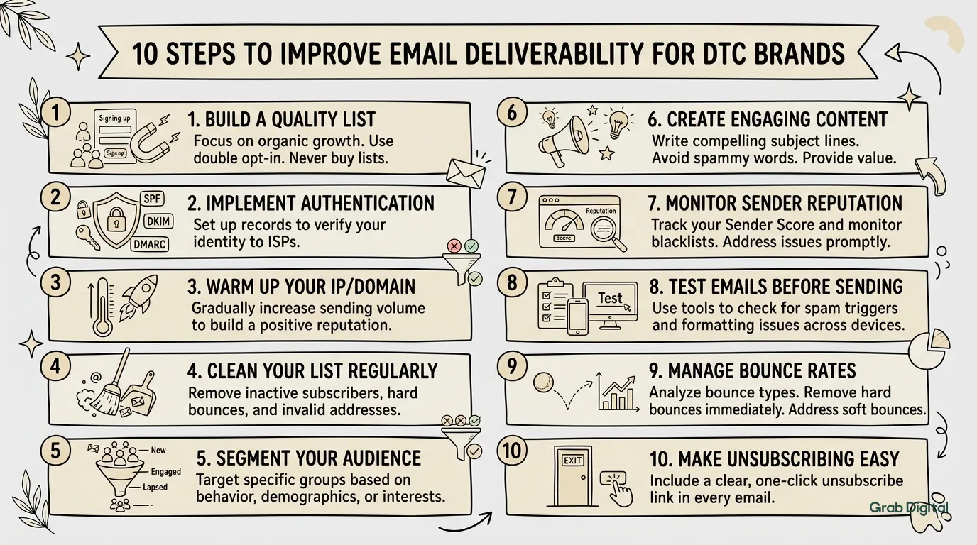 Email Deliverability for DTC Brands: 10 Essential Tips