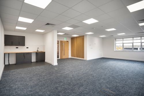 Modern office suite in Basildon with natural light and LED lighting at Phoenix Business Park