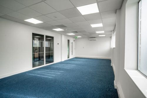 Modern office suite in Basildon with natural light and LED lighting at Phoenix Business Park