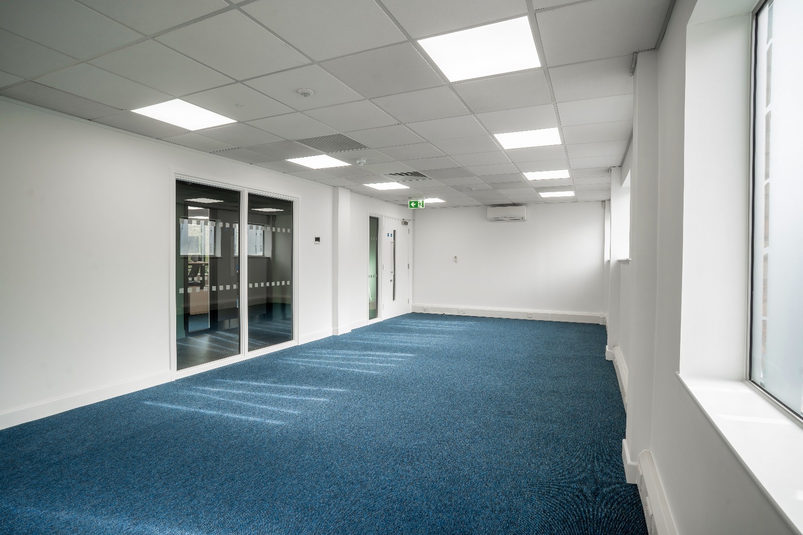 Modern office suite in Basildon with natural light and LED lighting at Phoenix Business Park