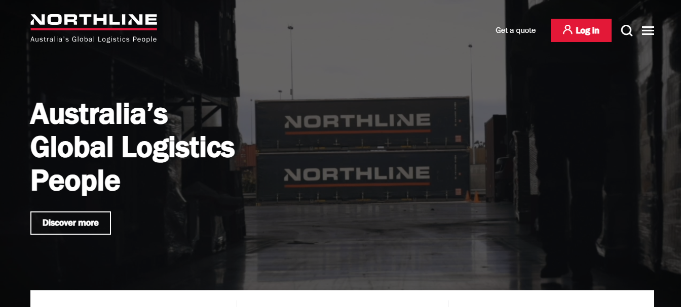 Alt text: Northline homepage
