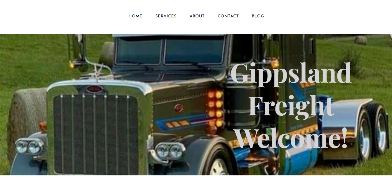 Alt text: Gippsland Freight Express Homepage