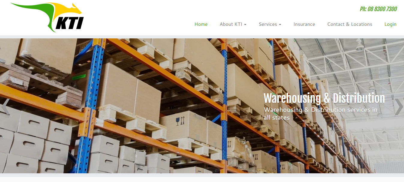 Alt text: KTI Homepage