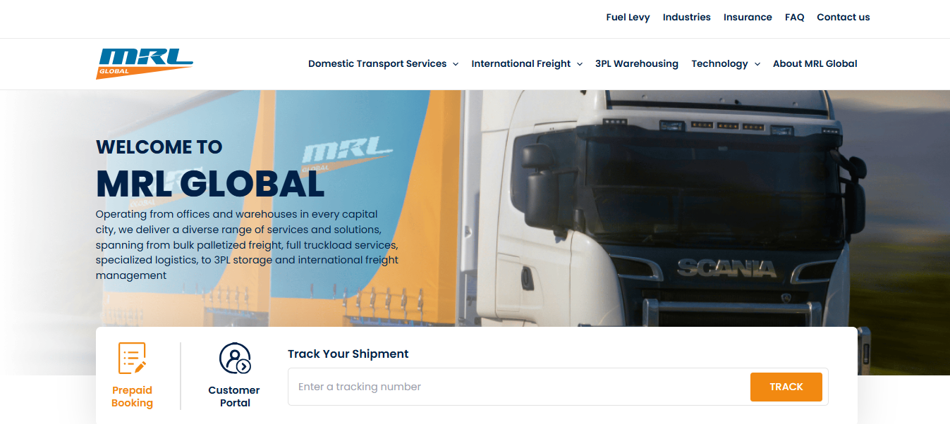 Alt text: MRL Global Homepage