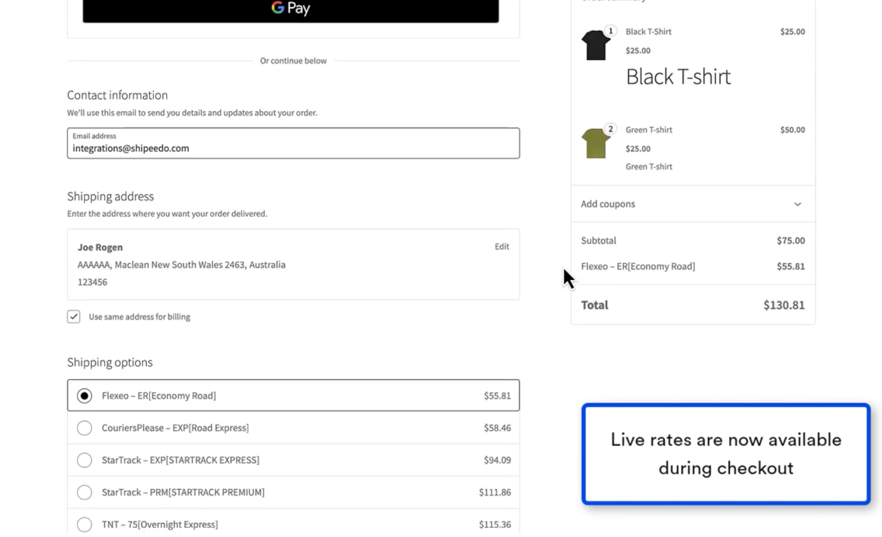 Alt text: WooCommerce and Couriers & Freight walk-through