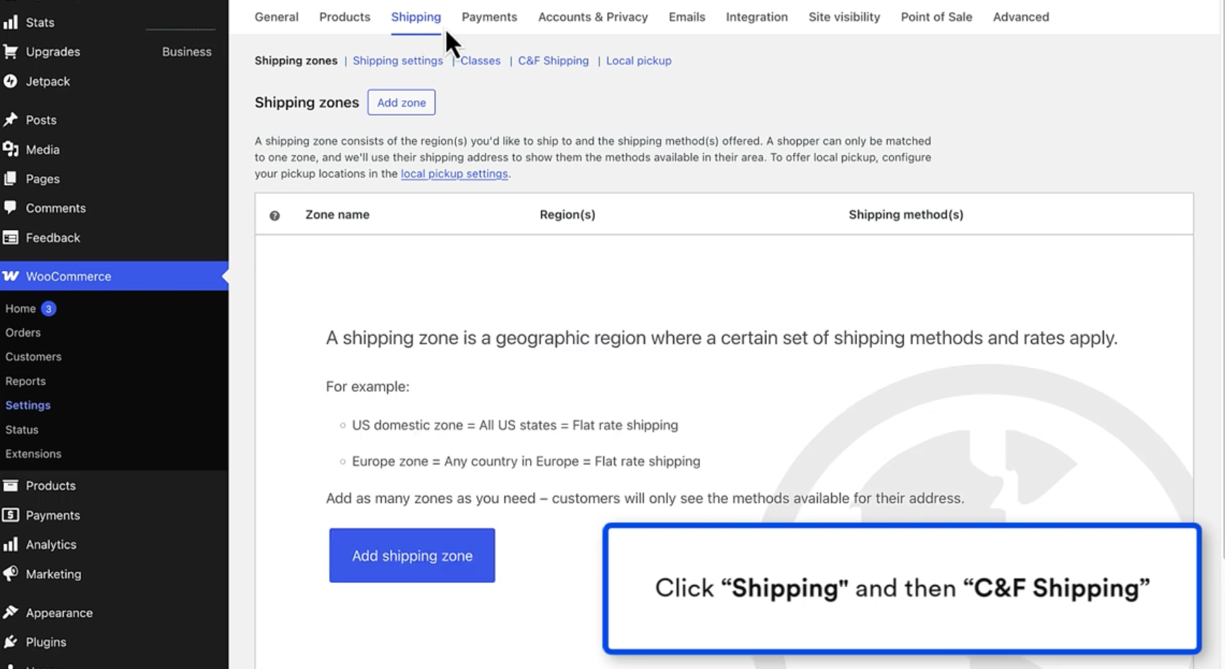 Alt text: WooCommerce and Couriers & Freight walk-through