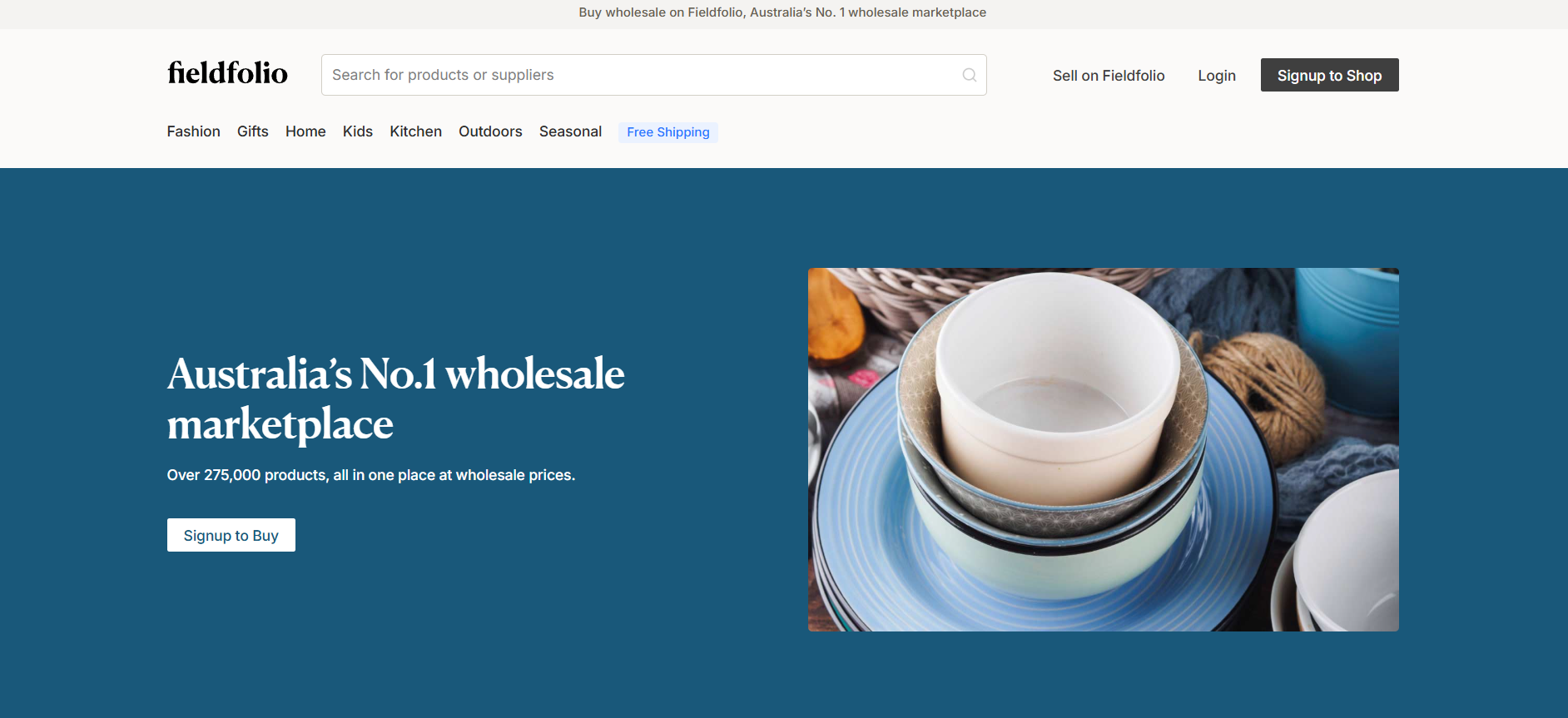 Alt text: Fieldfolio homepage