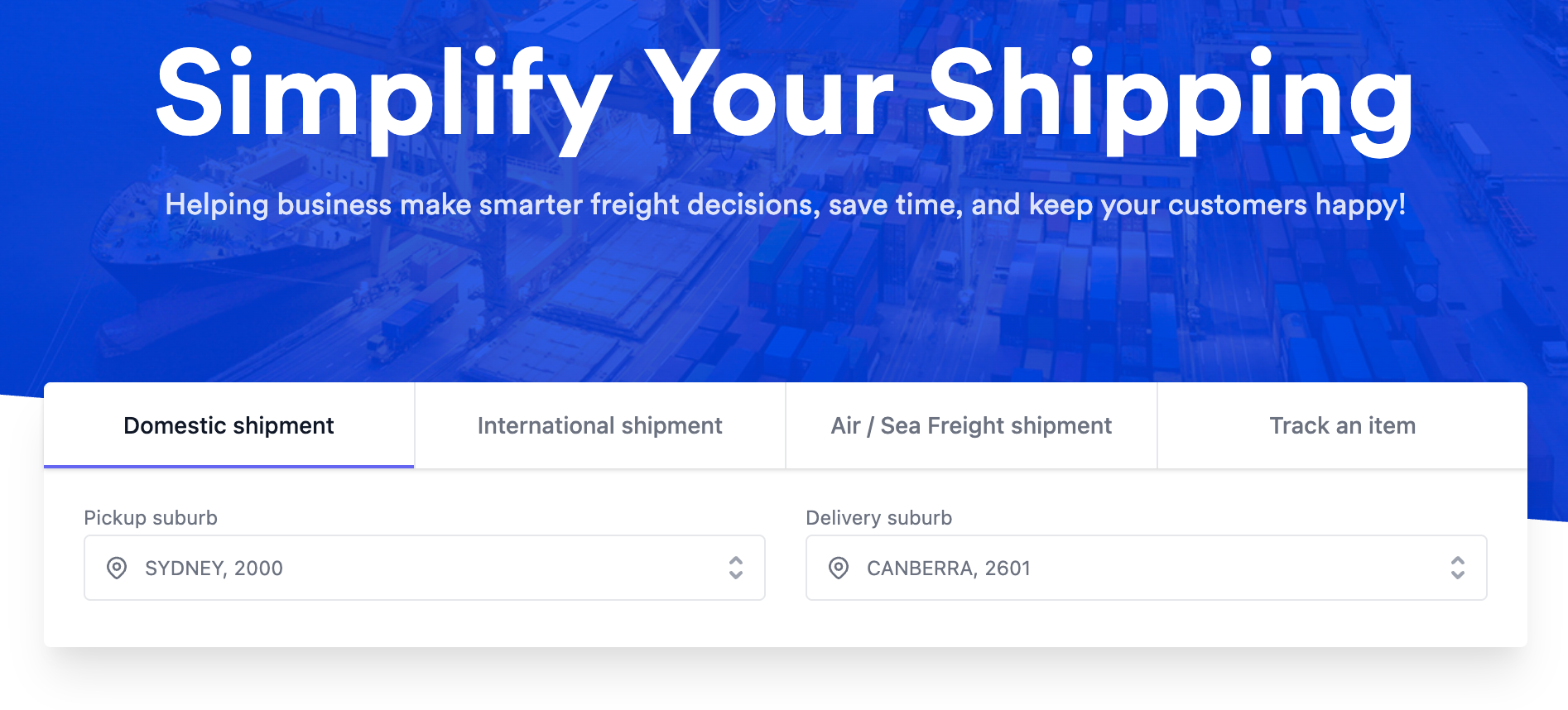 Alt text: Booking Instructions on the Couriers & Freight platform