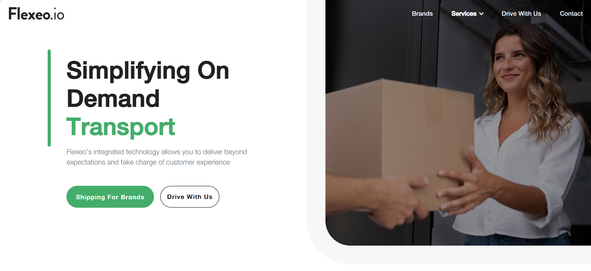 Alt text: Flexeo homepage