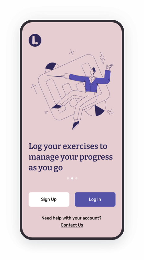 Native app screen on a phone