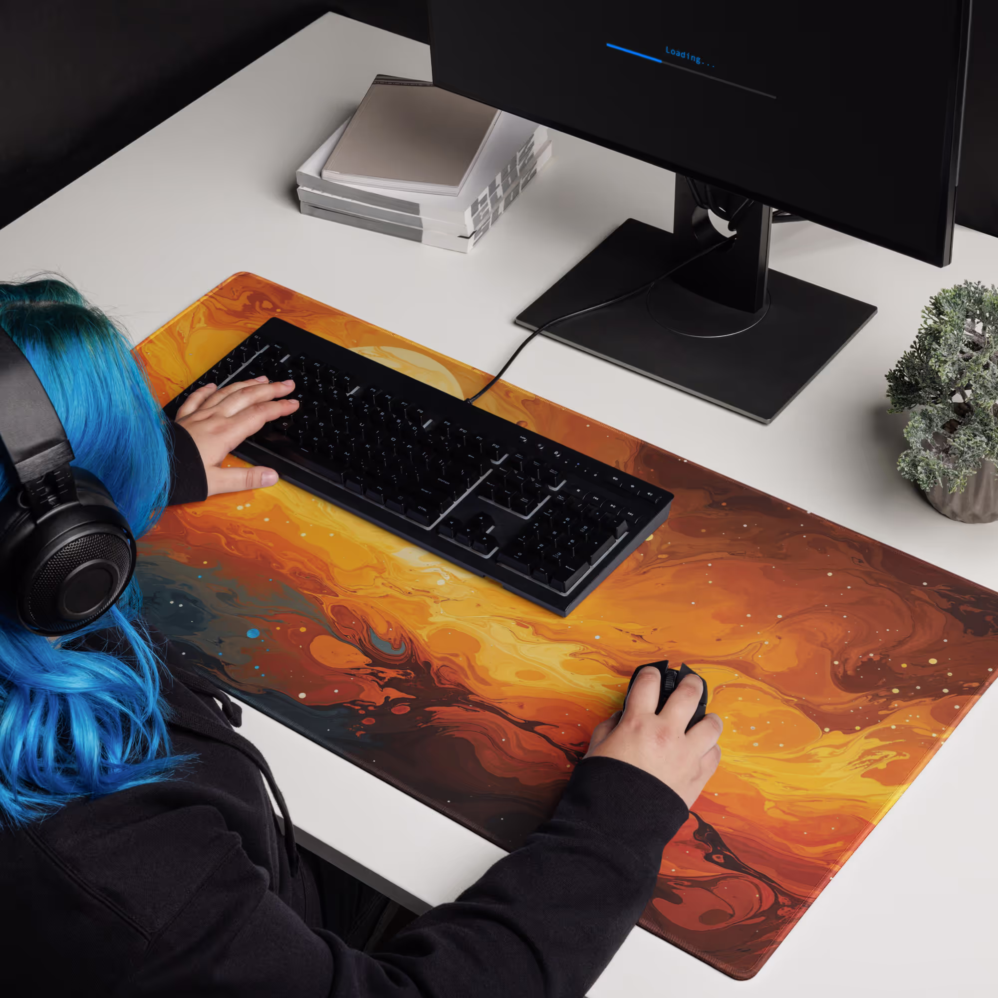 Cosmic Molten Marble Gaming Pad