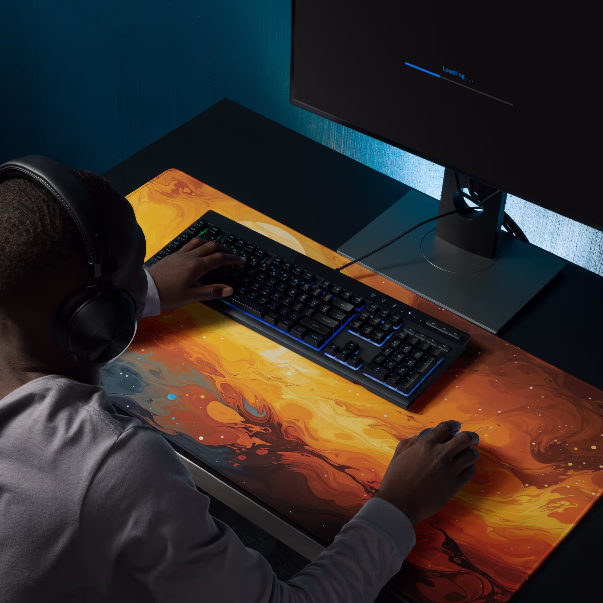 Cosmic Molten Marble Gaming Pad