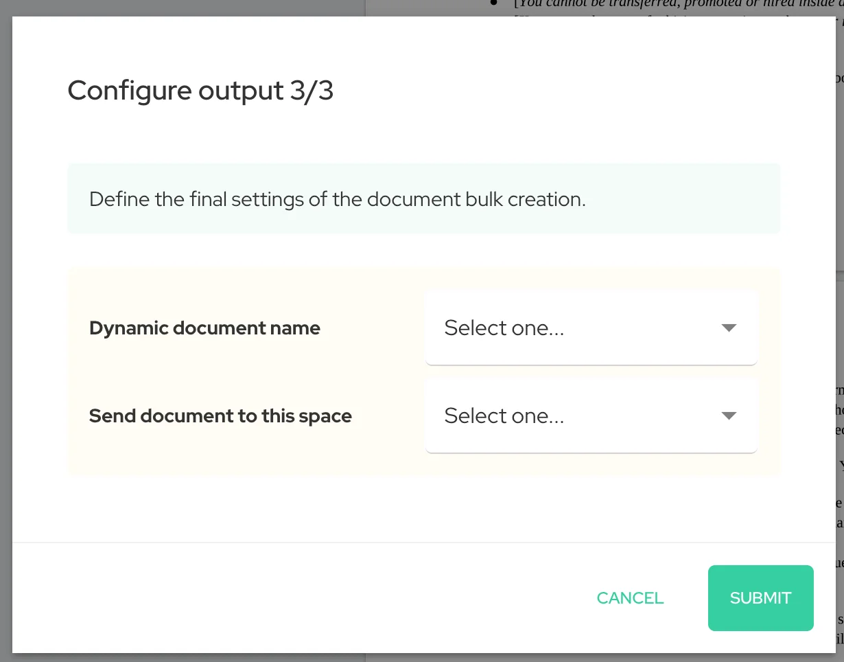 Define Template Fields