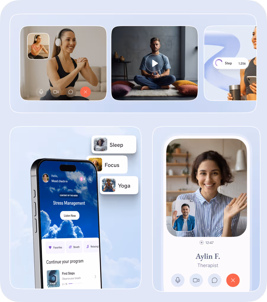 Integrated 360-degree employee support covering mental, physical, and social wellbeing needs