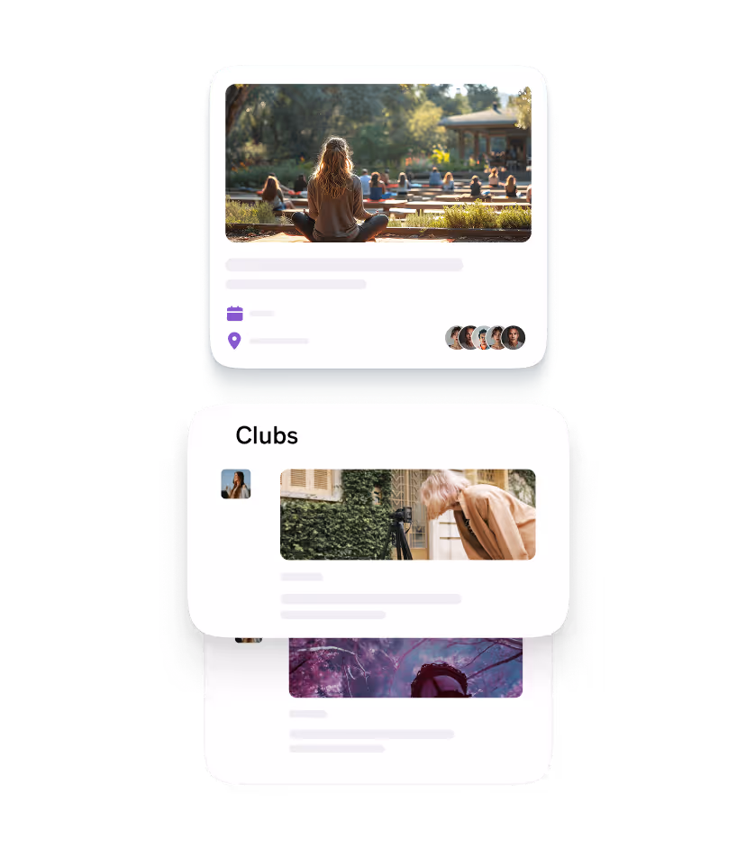 Workplace clubs and events that connect employees through shared interests and activities