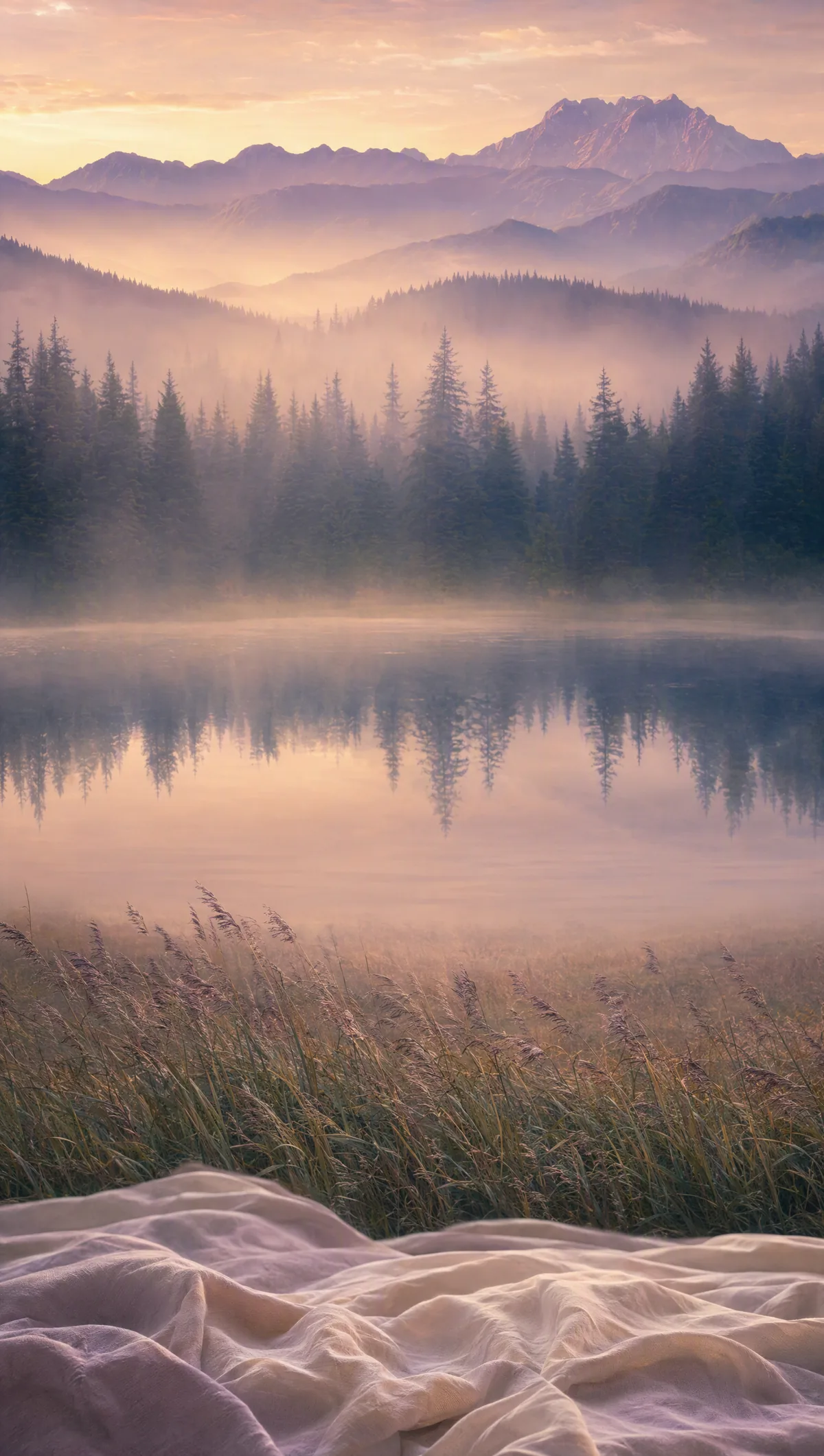 Calm natural landscapes flowing seamlessly into one another