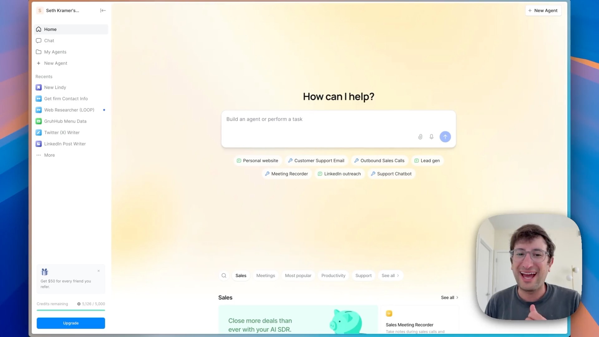 Lindy prompt-based AI agents