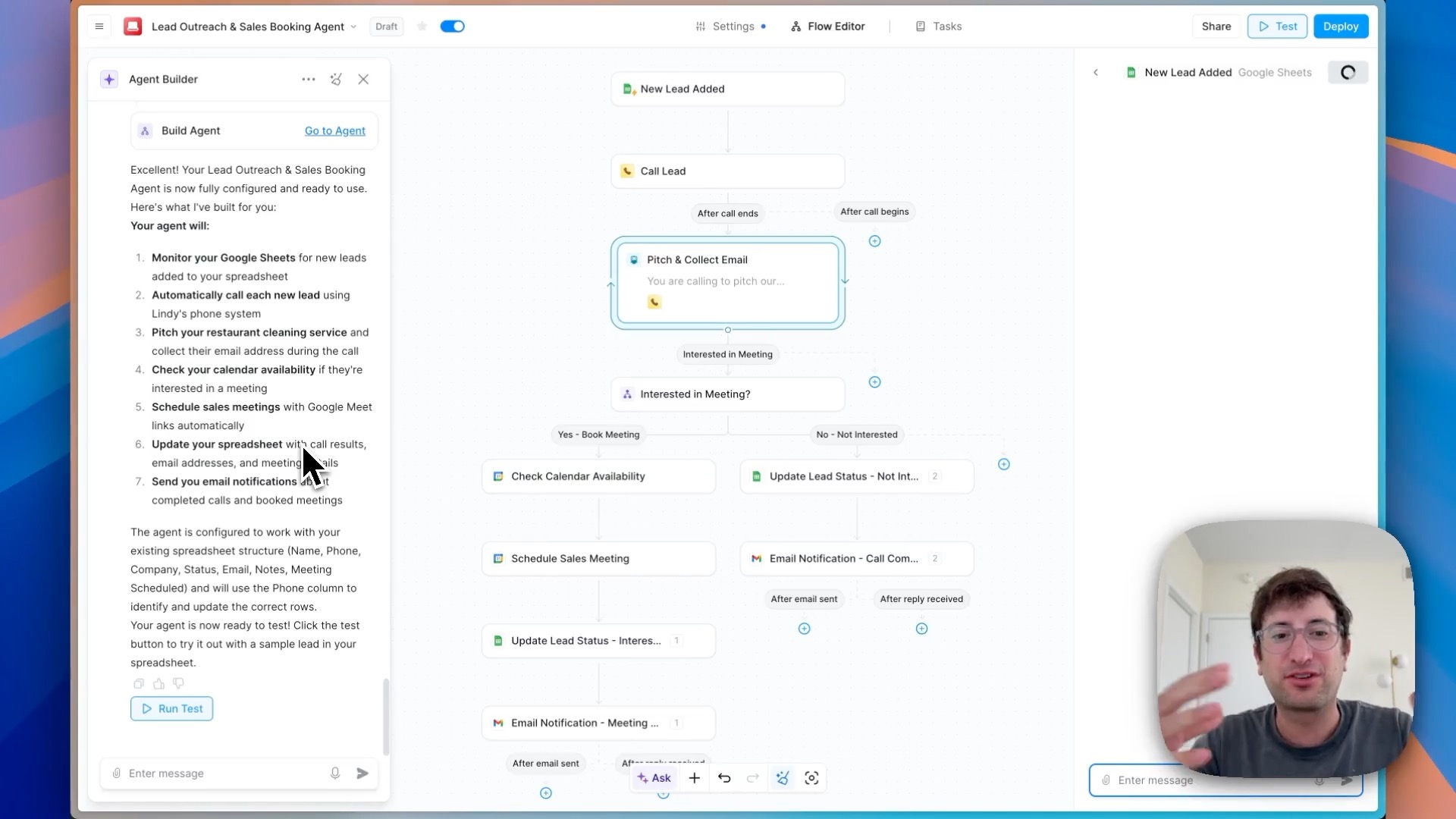 AI agent flow from prompting