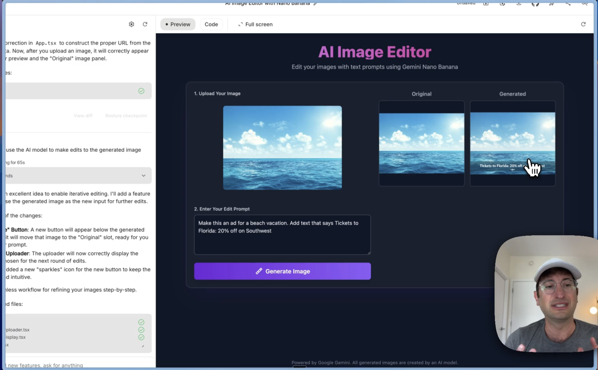 Image editor built by AI