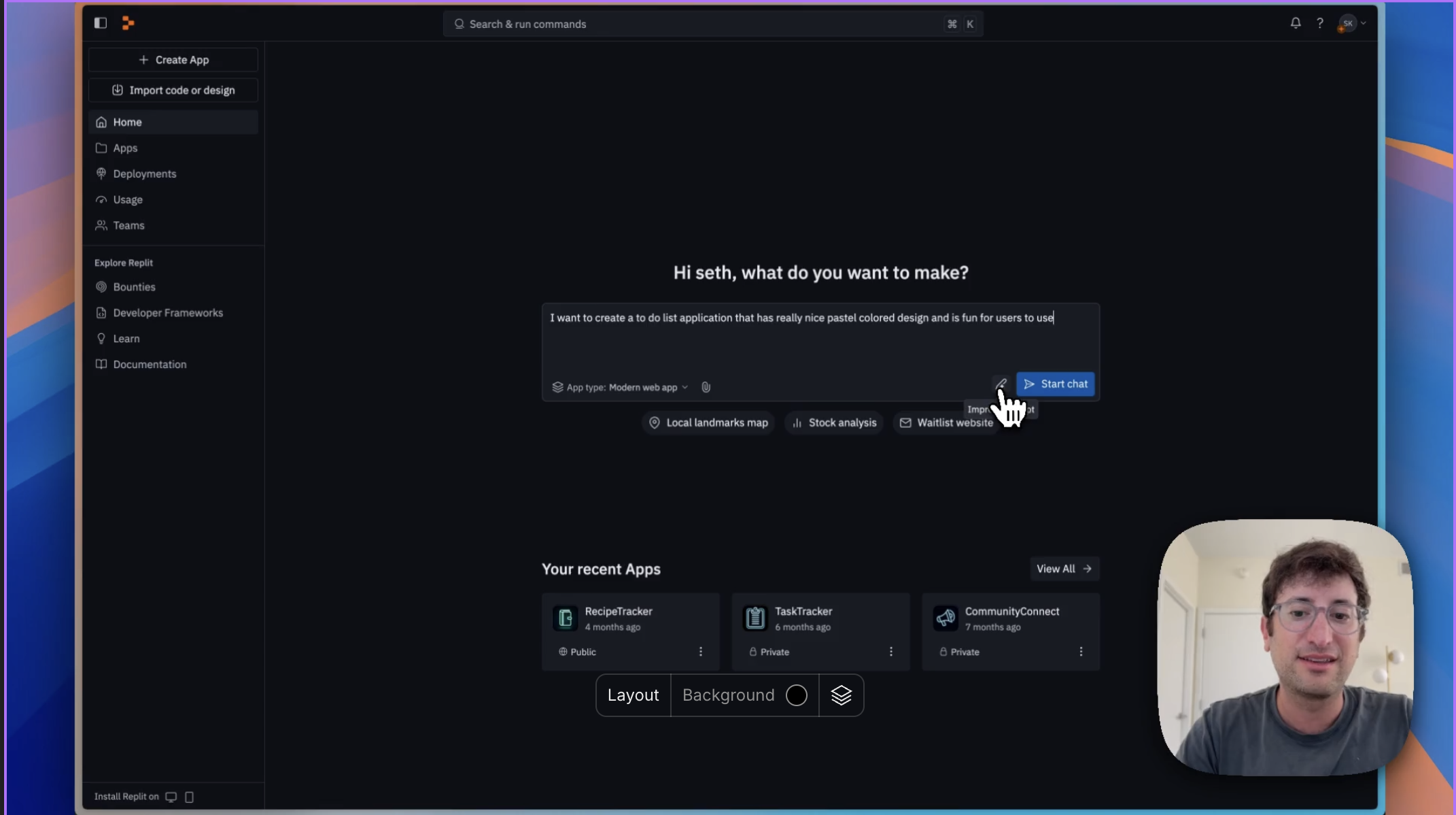 Improve Replit prompt feature