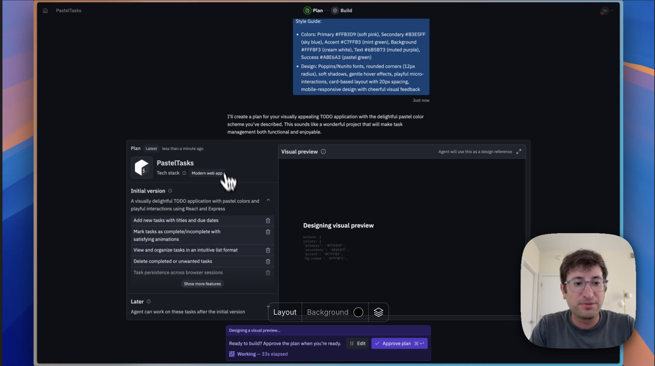 Replit visual planner