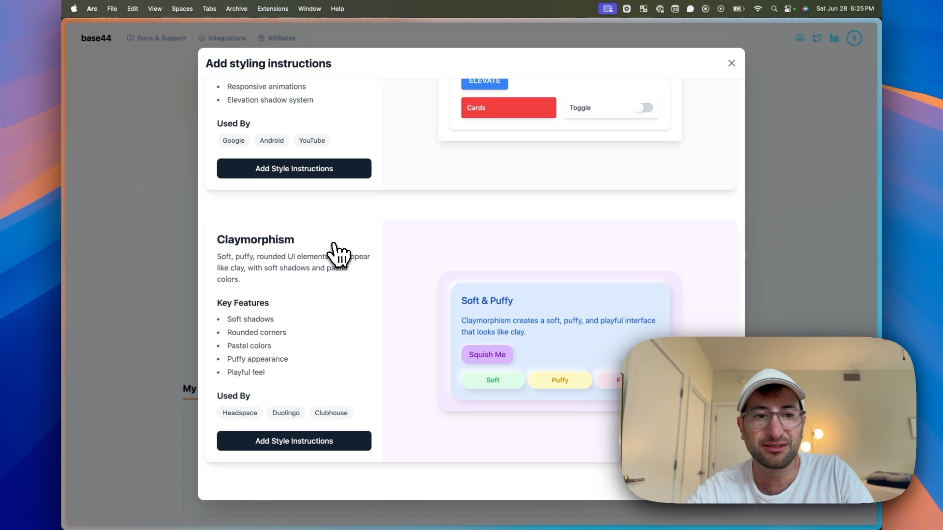 Base44 styling options