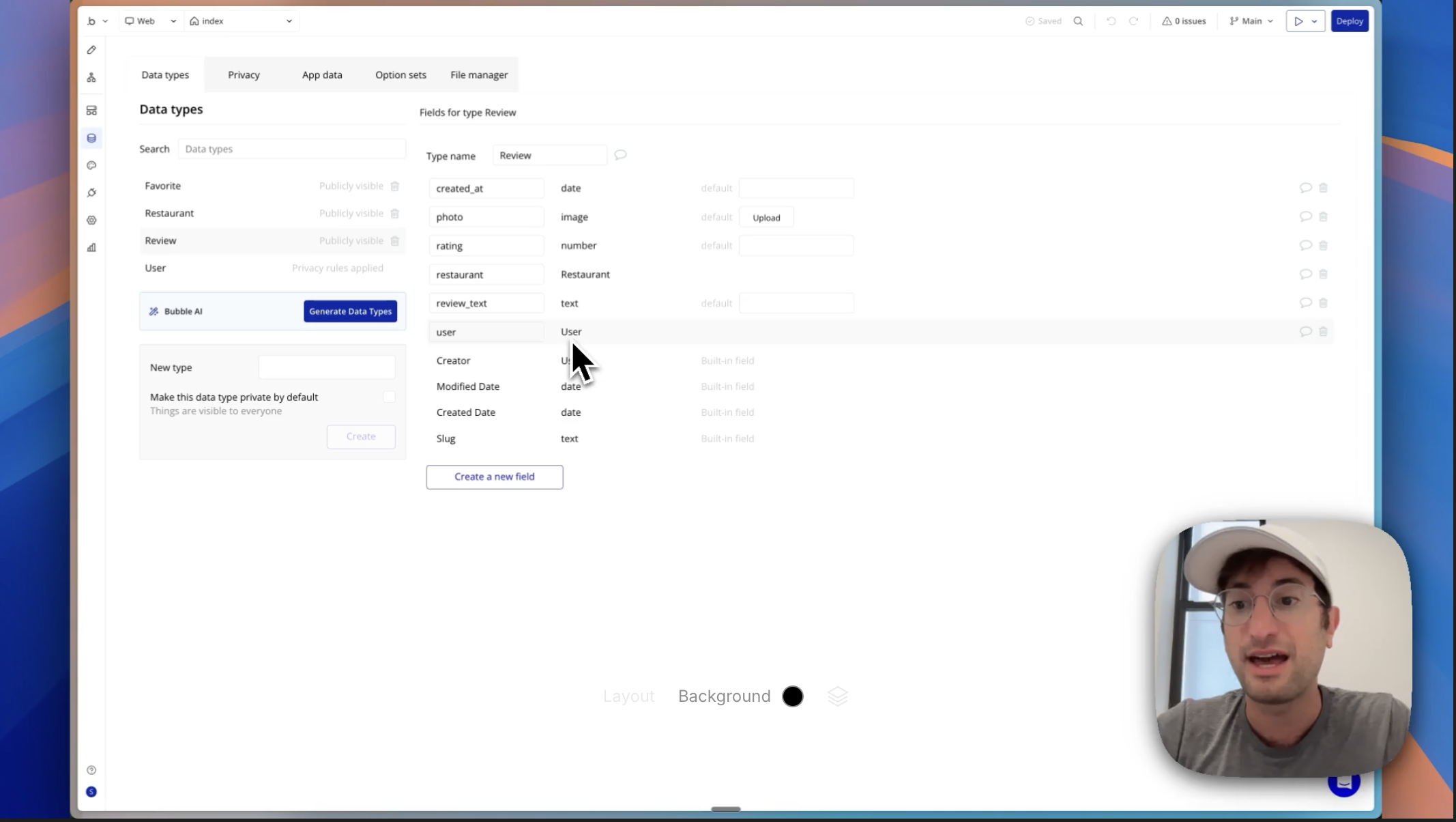 AI setting up the Database