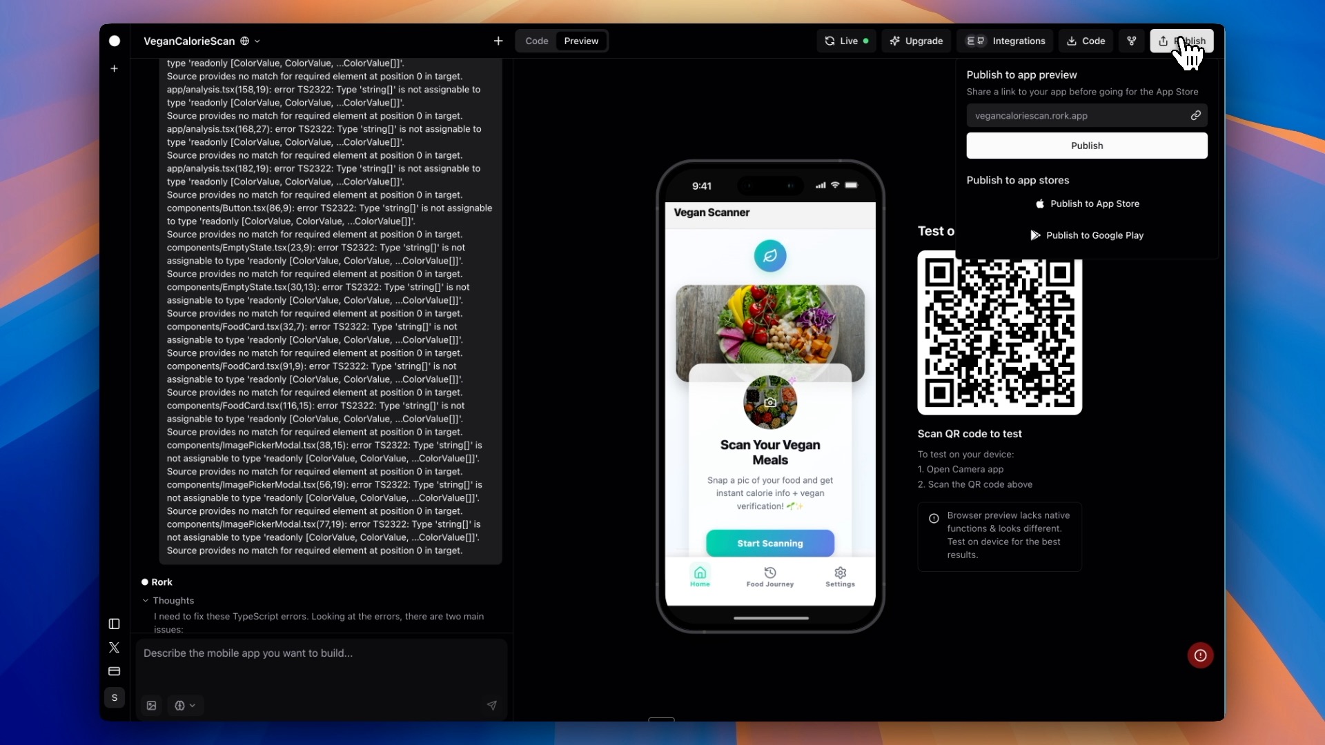 Rork's depoyment feature