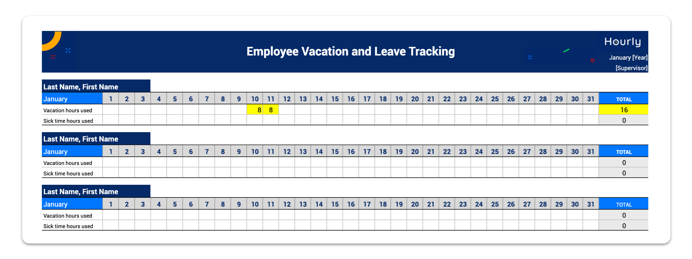 Tracking Hours In Excel