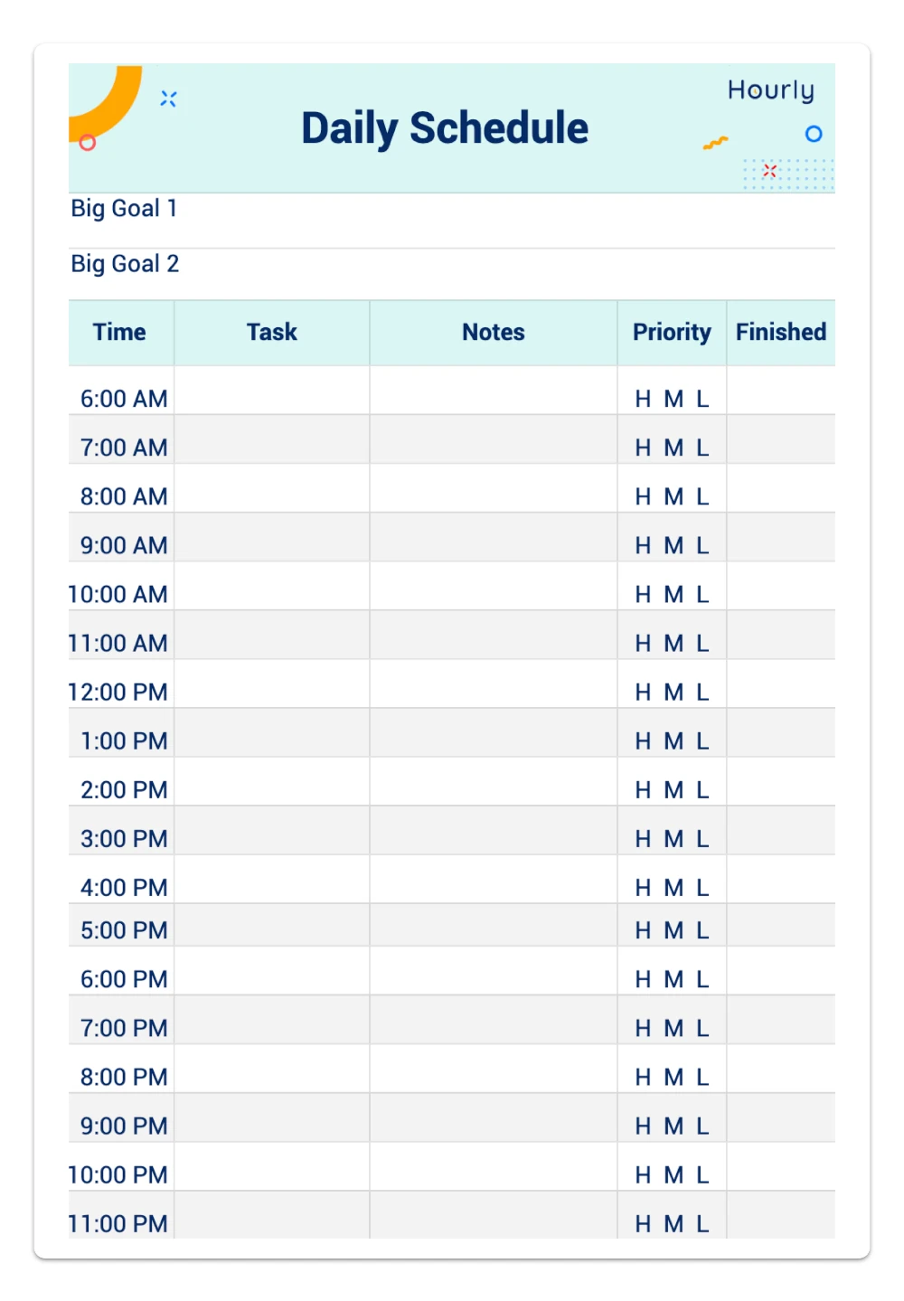 8 Excel Template Hourly Schedules to Keep You on Track - Hourly, Inc.
