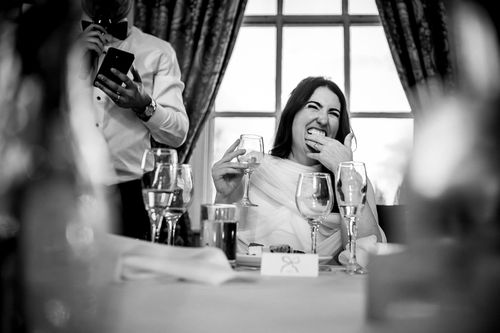 bride laughing