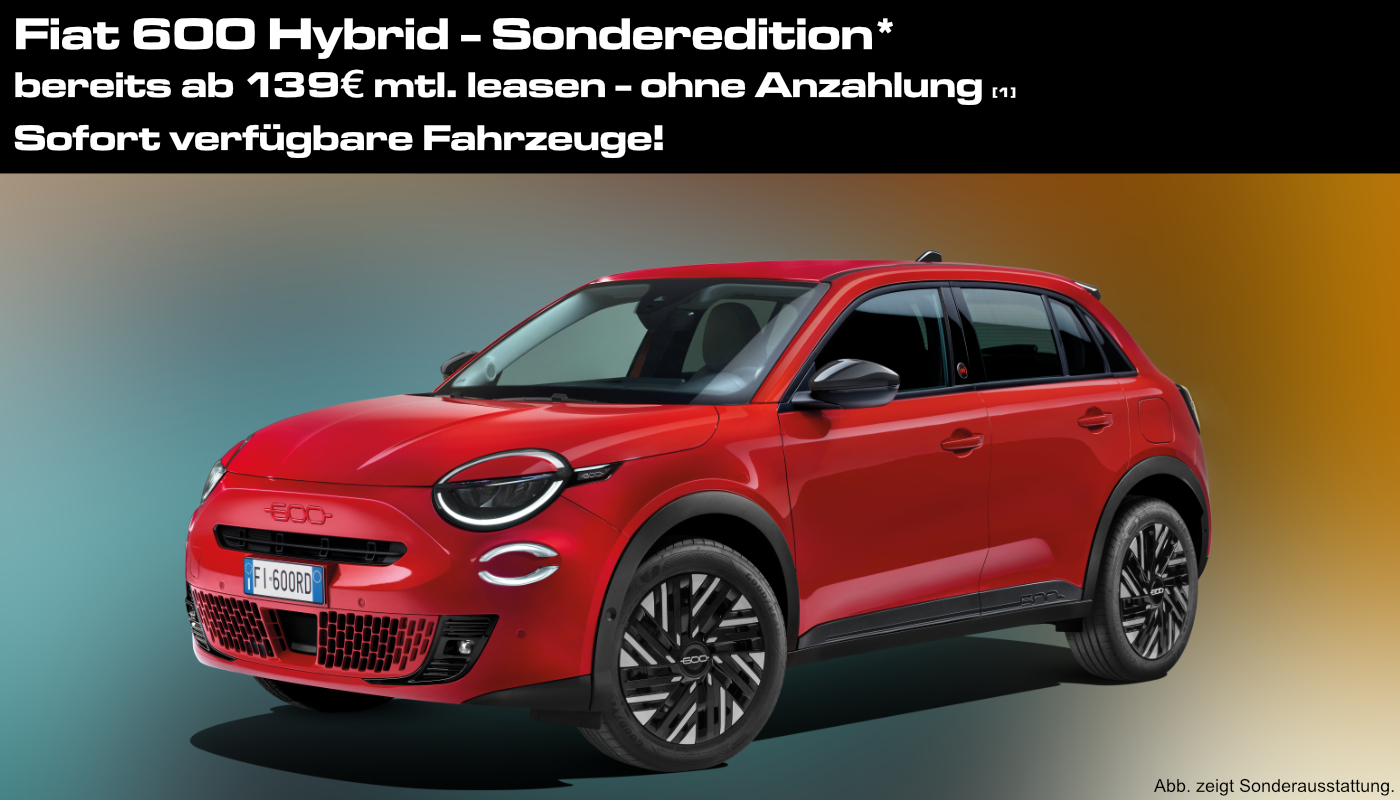 Leasingkracher - sofort verfügbare Fiat 600