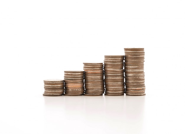 Coin stacks Free Photo