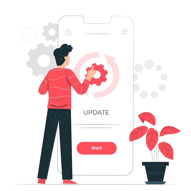 Update concept illustration Free Vector