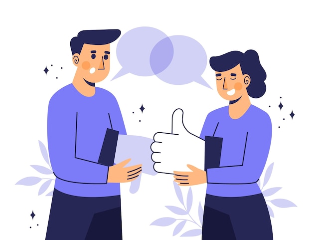 Organic flat feedback concept illustrated Free Vector