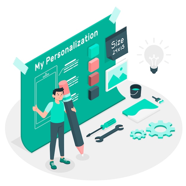 Personalization concept illustration Free Vector