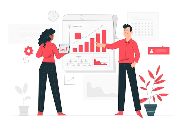Business plan concept illustration Free Vector