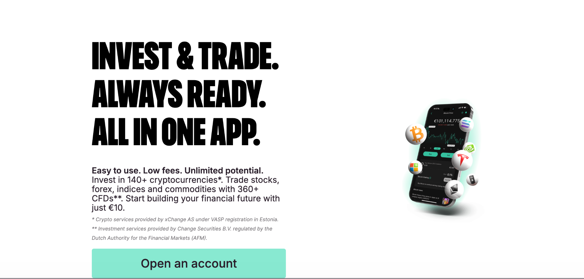 etoro alternatives trading app interface with stocks, crypto, and investment features displayed