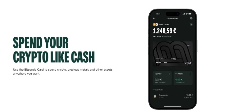 Bitpanda crypto card app featured among top Coinbase alternatives for spending digital assets in 2026