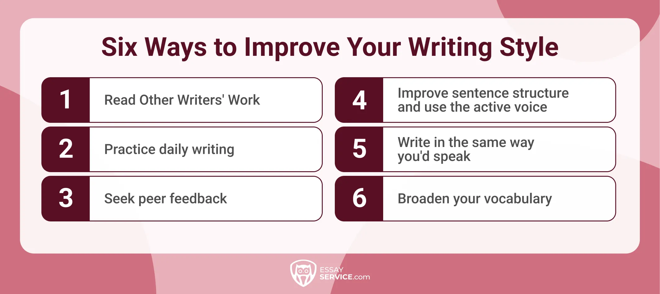 Six Ways to Improve Your Writing Style